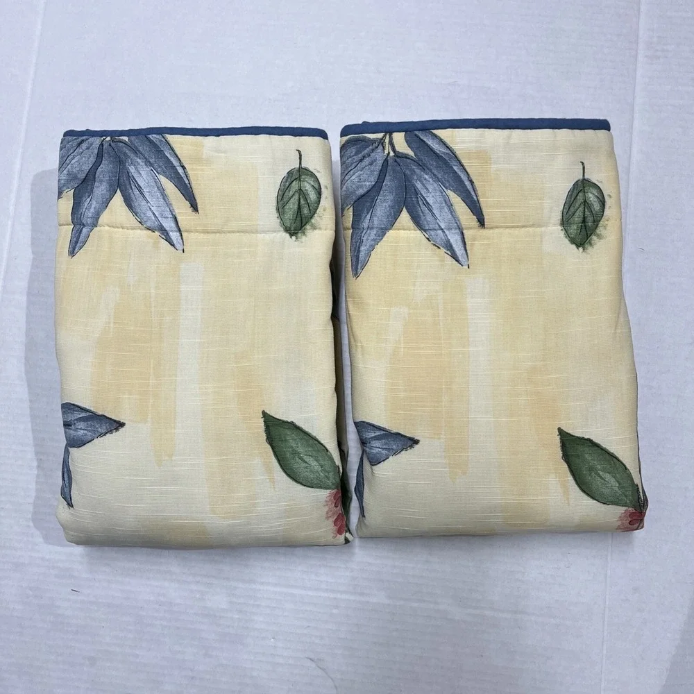 Croscill Botanica Gazebo Pillow Standard Sham Set Yellow Floral‎ Garden Print